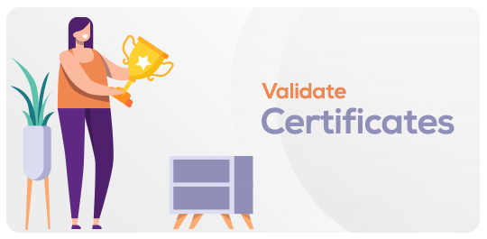 Certificate validation - Course page